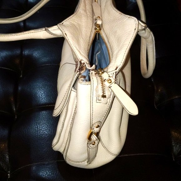 COLE HAAN | Leather Off White Cream Shoulder Bag - Picture 10 of 10